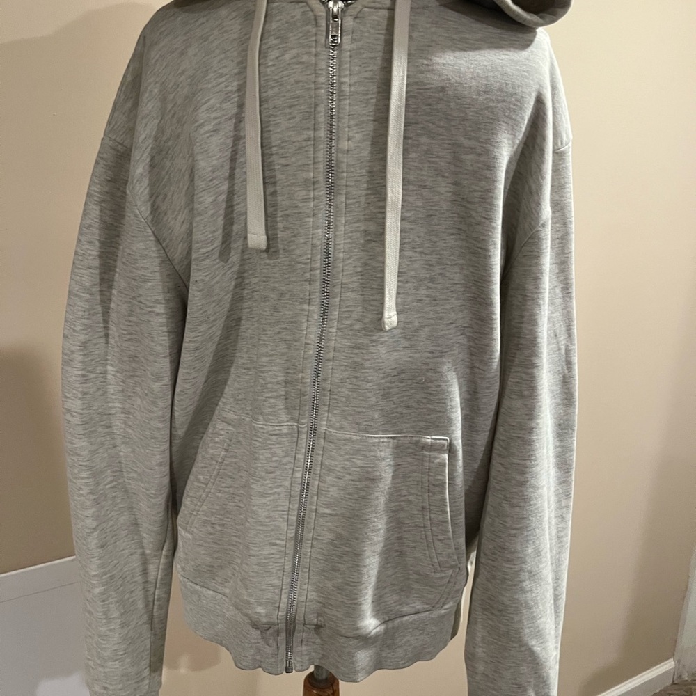 Gray Men's Zip-Up Hoodie